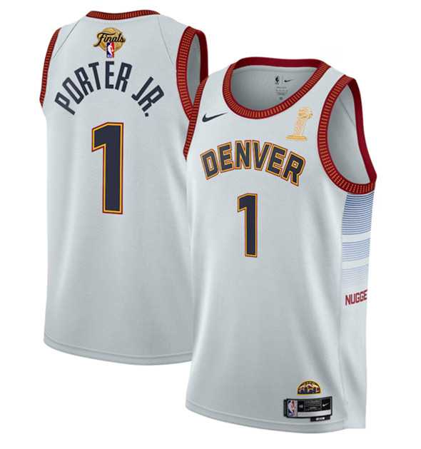 Men's Denver Nuggets #1 Michael Porter Jr. White 2023 Finals Champions Icon Edition Stitched Basketball Jersey,We sell and wholesale Men's Denver Nuggets #1 Michael Porter Jr. White 2023 Finals Champions Icon Edition Stitched Basketball Jersey on line form chian!